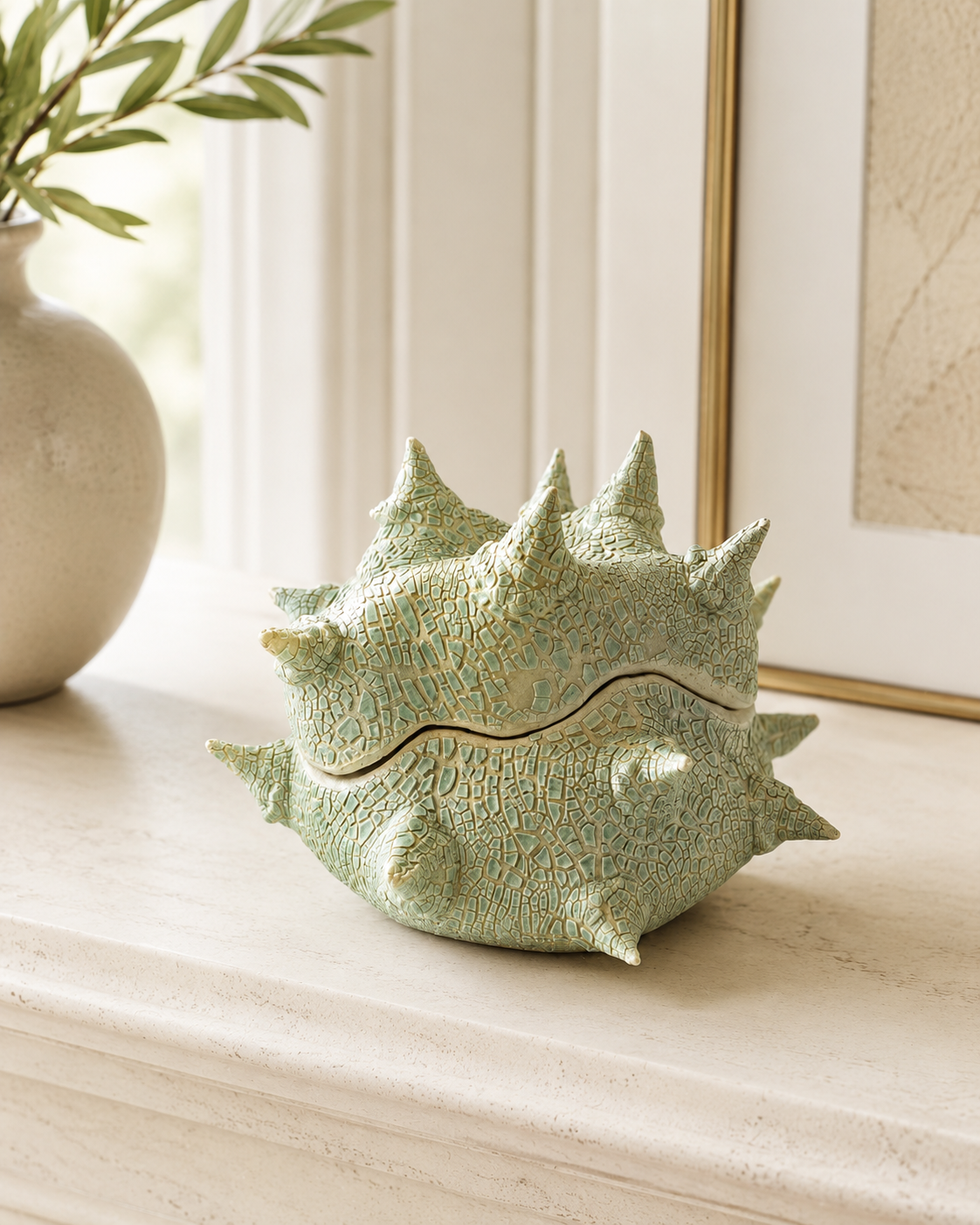 Crackled Glaze Sea Sculpture
